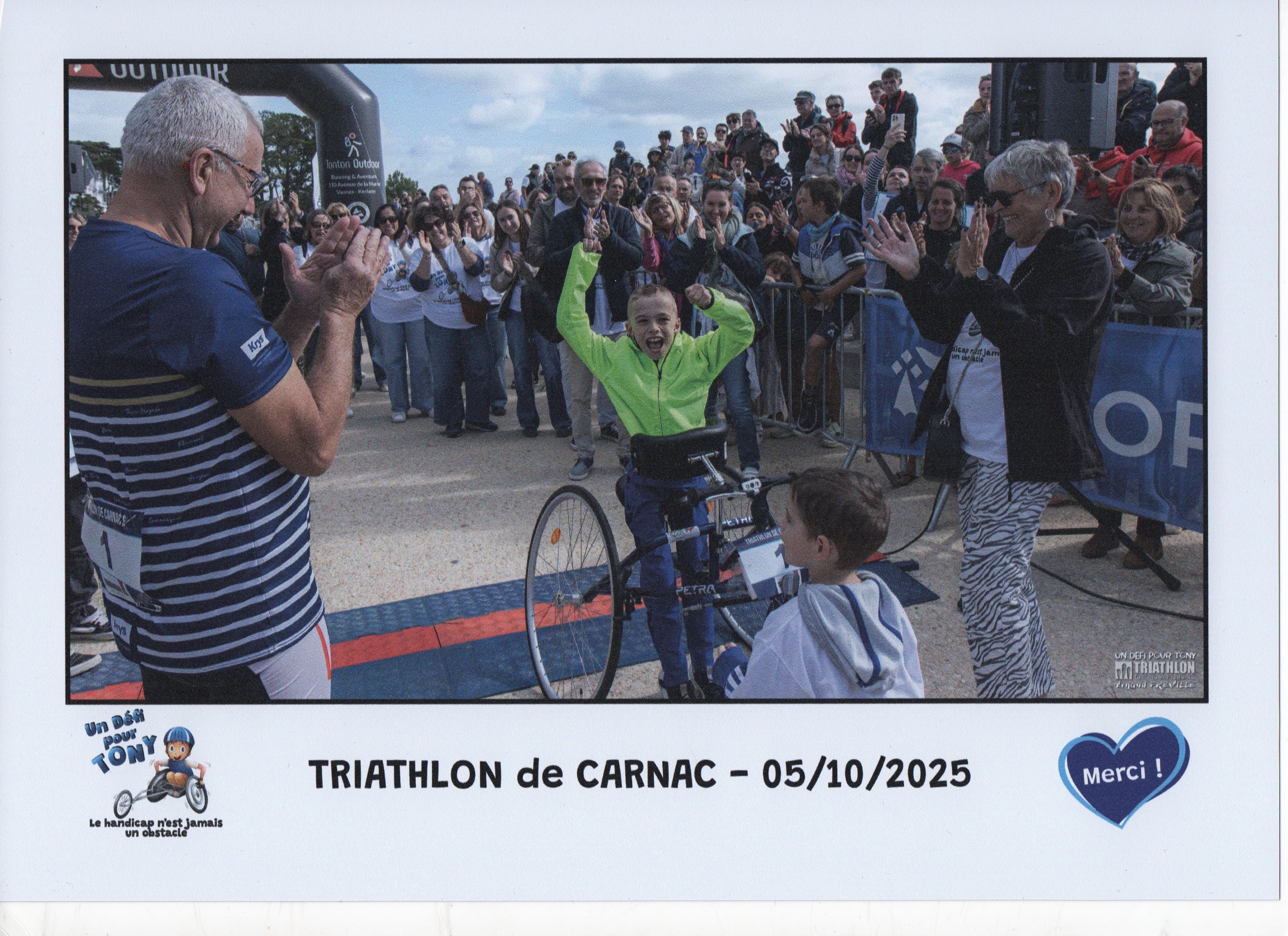 Tony et son équipe au Triathlon de Carnac